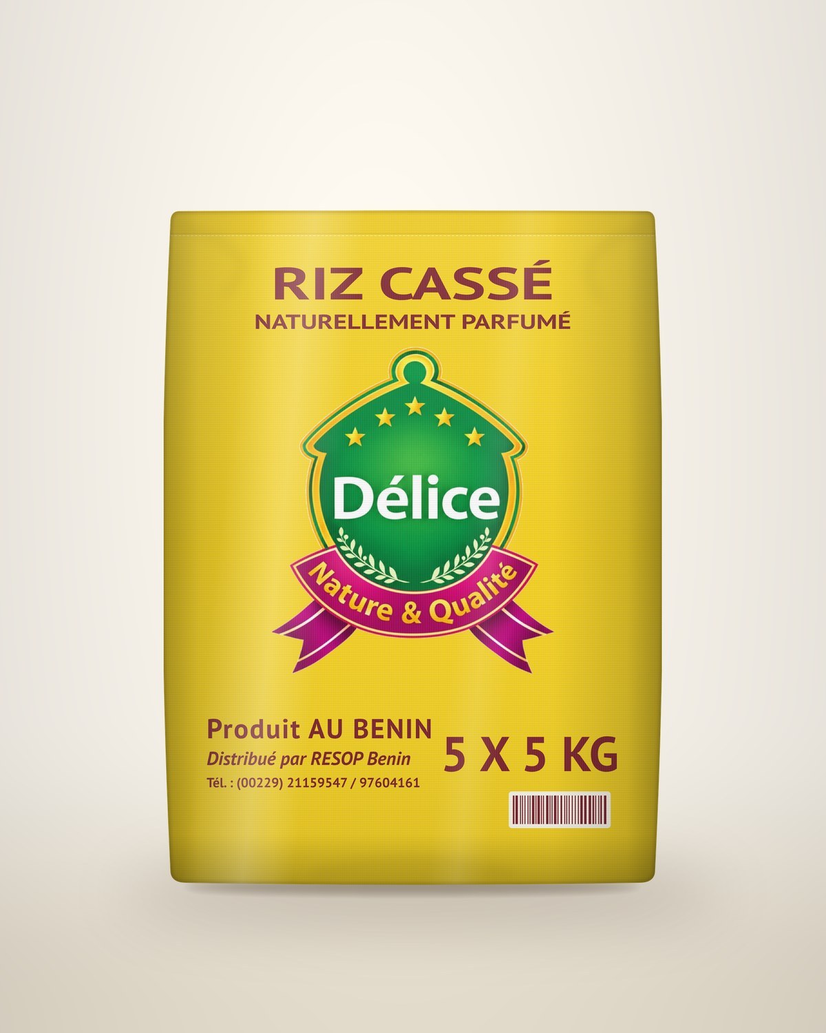 Riz cassé, lot de 5 × 5 kg