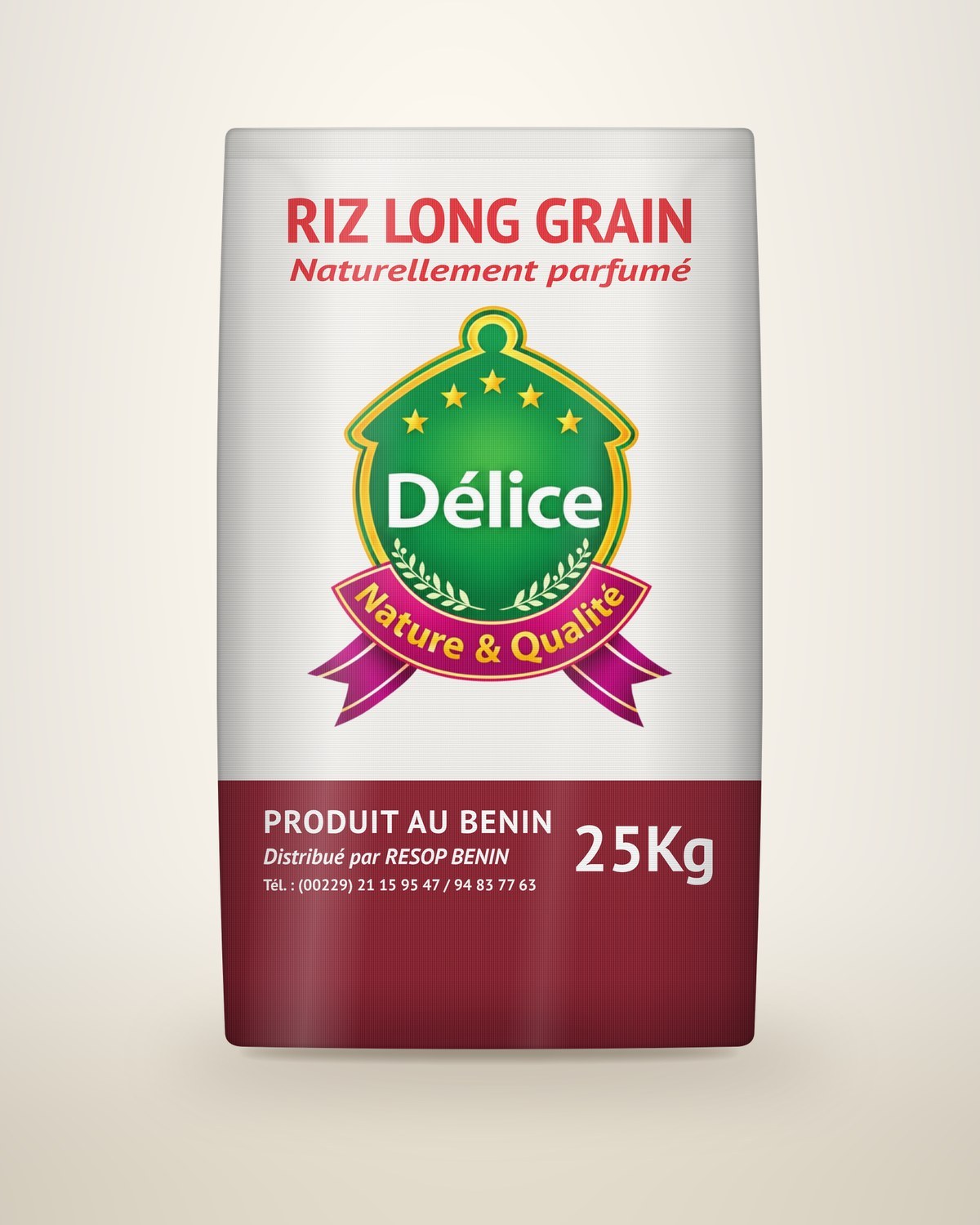 Riz long grain, sac de 25 kg